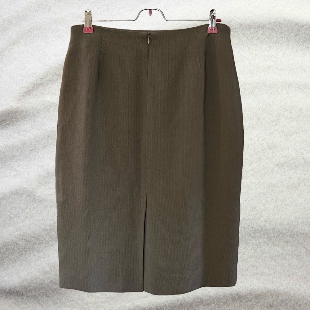 Vintage Gray pencil skirt with slit made in USA